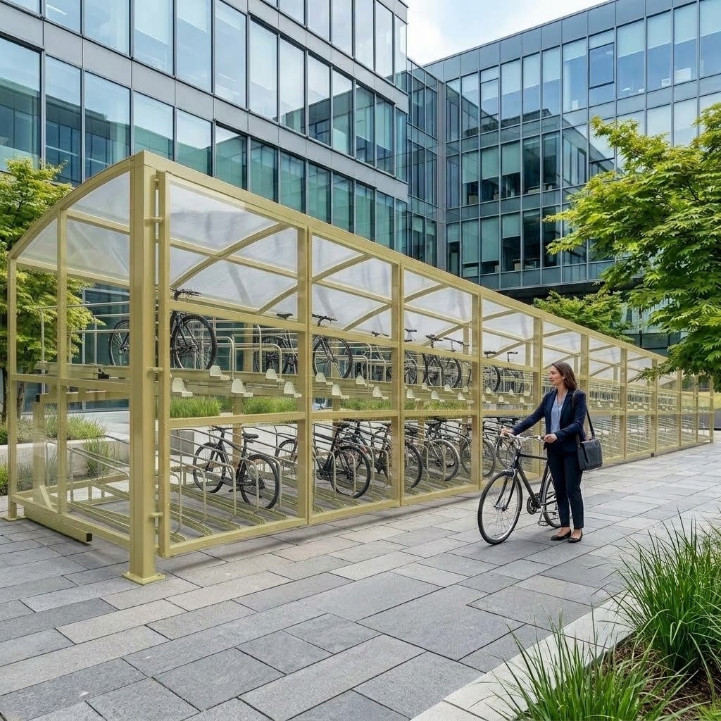 100 Space Open-Access Double-Stack Bicycle Parking Shelter
