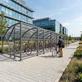 Heavy-Duty 34-Capacity Extended Front Cycle Shelter