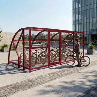 Heavy-Duty 14-Bike Extended Front Cycle Shelter