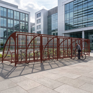 Secure 24 Bike Storage Shelter – Heavy Duty Lockable Cycle Parking Enclosure with Weather Protection