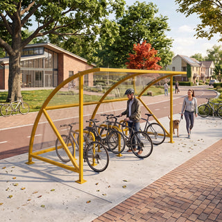 Outdoor 6 Bike Shelter – Open Front Cycle Parking Canopy with Steel Frame