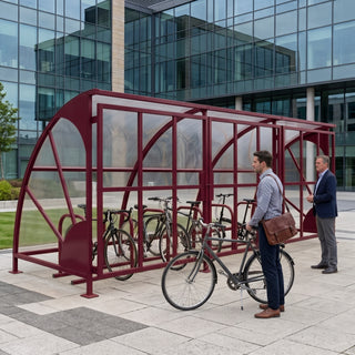 Heavy Duty 14 Bike Lockable Storage Shelter – Secure Outdoor Cycle Compound with Steel Frame & Clear Panels