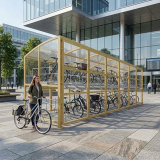 Commercial Open-Sided Bike Parking Shelter – 50 Bike Capacity