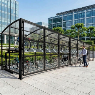 Commercial Open-Sided Bike Parking Shelter – 70 Bike Capacity