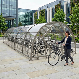Premium 48-Cycle Open-Compound Bike Storage Shelter