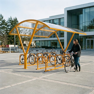 Large Capacity 20 Bike Shelter – Double Entry Outdoor Cycle Parking System with Protective Canopy