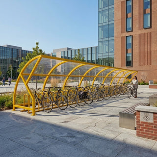 Outdoor Bicycle Shelter for 34 Bikes – Heavy Duty Steel Cycle Storage Solution