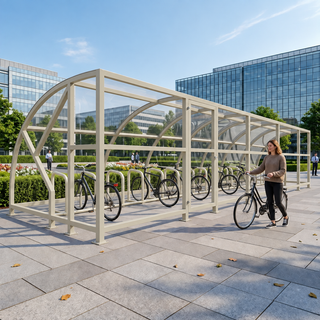 Premium Extended Front Bicycle Shelter (24 Cycle Capacity)