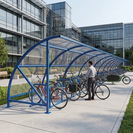 Open Front Cycle Shelter – 30 Bike Capacity Bicycle Storage