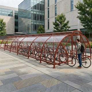 Heavy Duty 60 Bike Vented Cycle Compound – Covered Outdoor Bicycle Parking Shelter