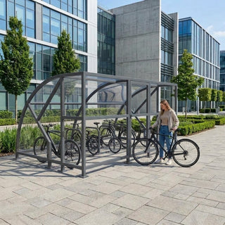 Premium 10-Cycle Extended Front Bike Shelter
