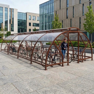 Heavy Duty 40 Bike Vented Cycle Compound – Covered Outdoor Bicycle Parking Shelter