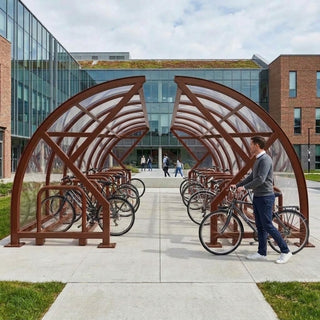 Premium 48-Cycle Open-Compound Bike Storage Shelter