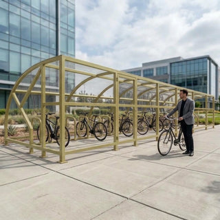 Premium 30-Cycle Extended Front Bike Shelter