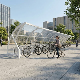 Premium Open-Front Cycle Shelter – 40 Bicycle Capacity