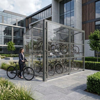 Compact Two-Level Cycle Storage Shelter – 20 Bike Capacity