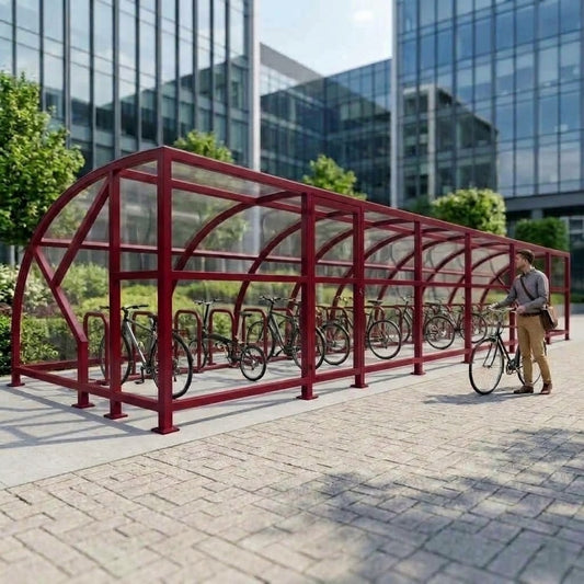 Premium 30-Cycle Extended Front Bike Shelter